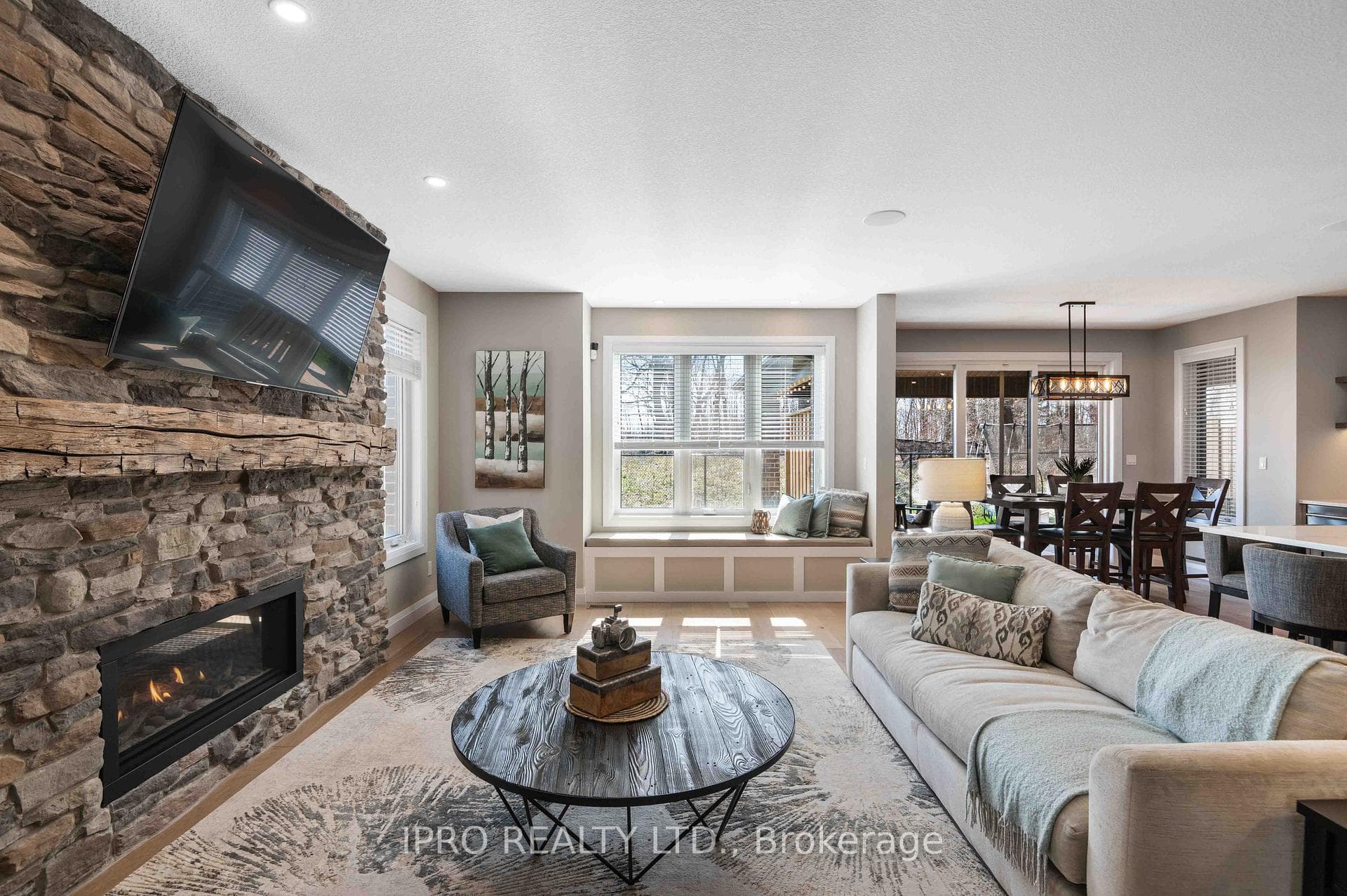 Custom Fieldstone Fireplace