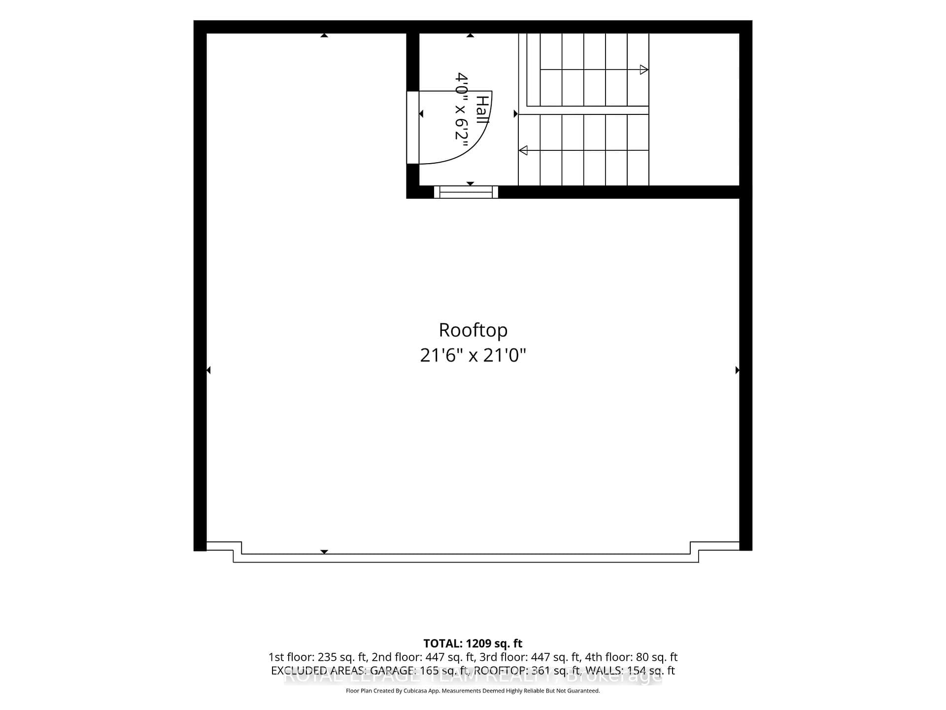 Rooftop level floor plan