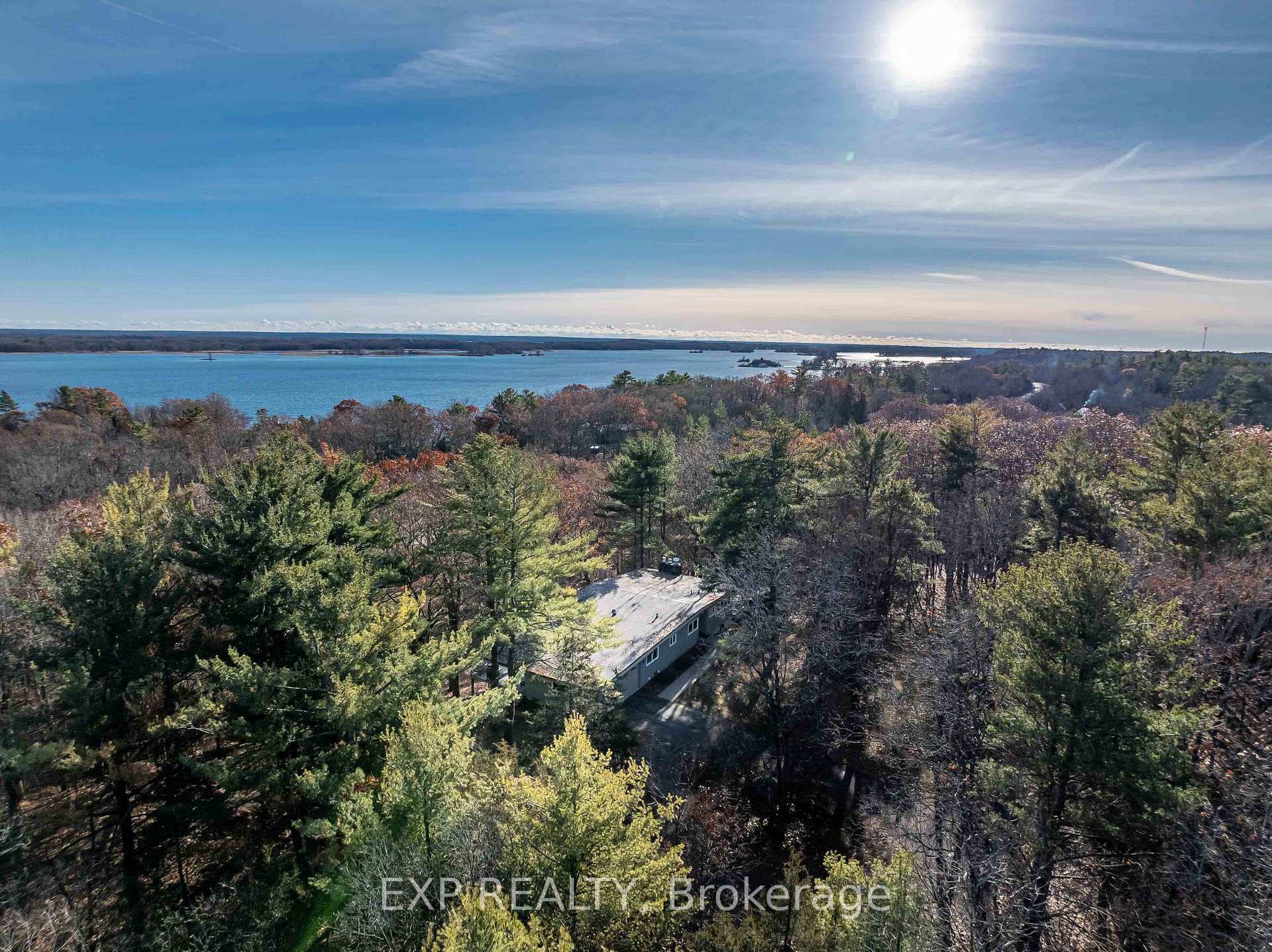 Glimpses of the St. Lawrence through the trees