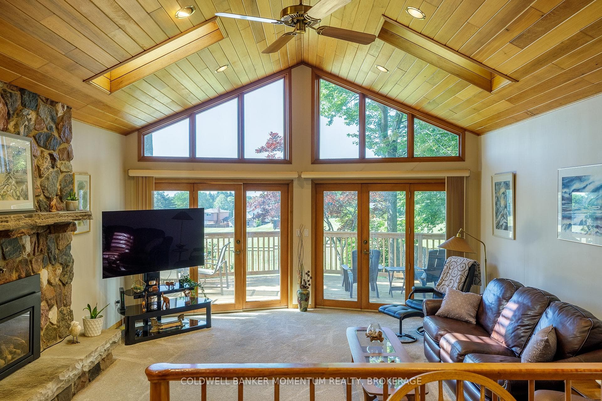Filmed glass allows privacy without blocking view