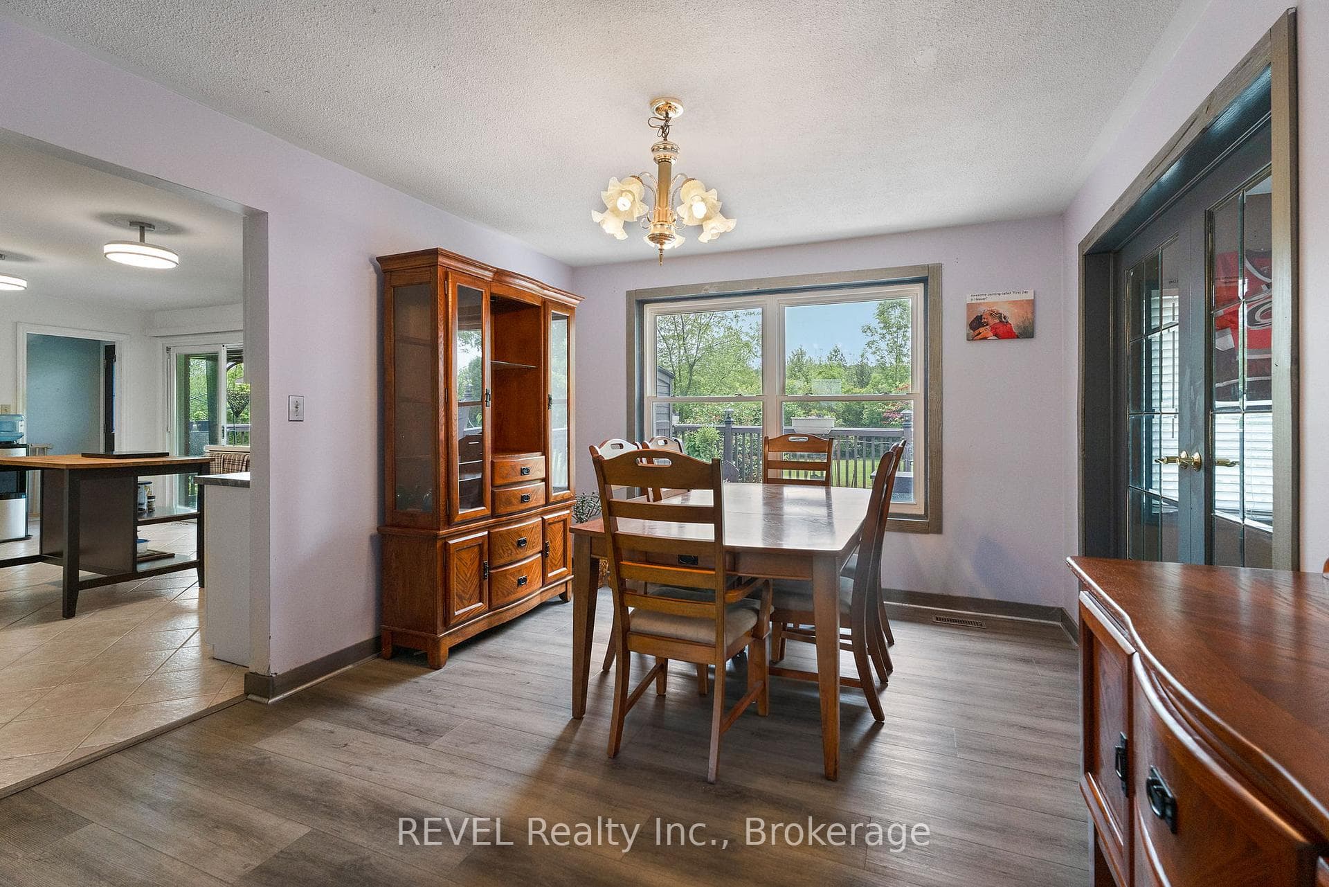 Dining Room with kitchen off to the side