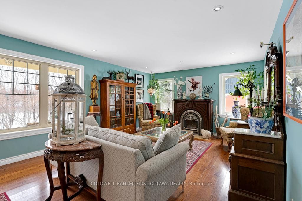 Hardwood floors; extra windows adding light