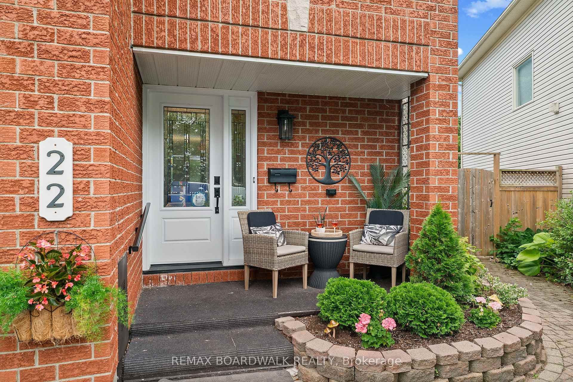 Beautiful front porch and wonderful landscaping