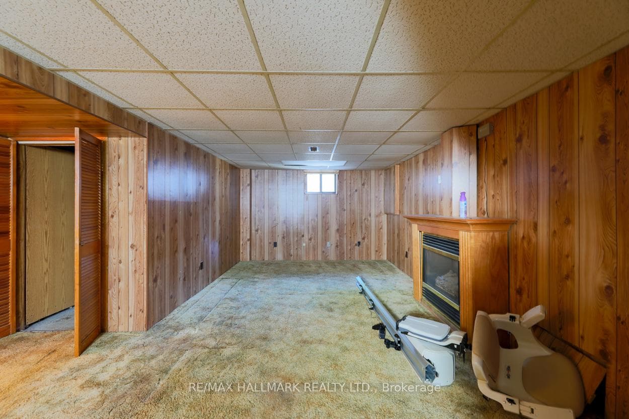 Rec Room with Gas Fireplace & 3 Pc Bath
