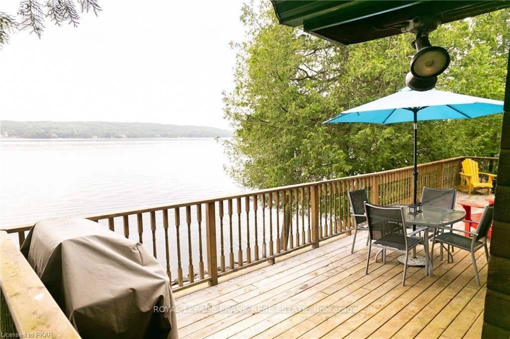 Deck overlooks the Lake