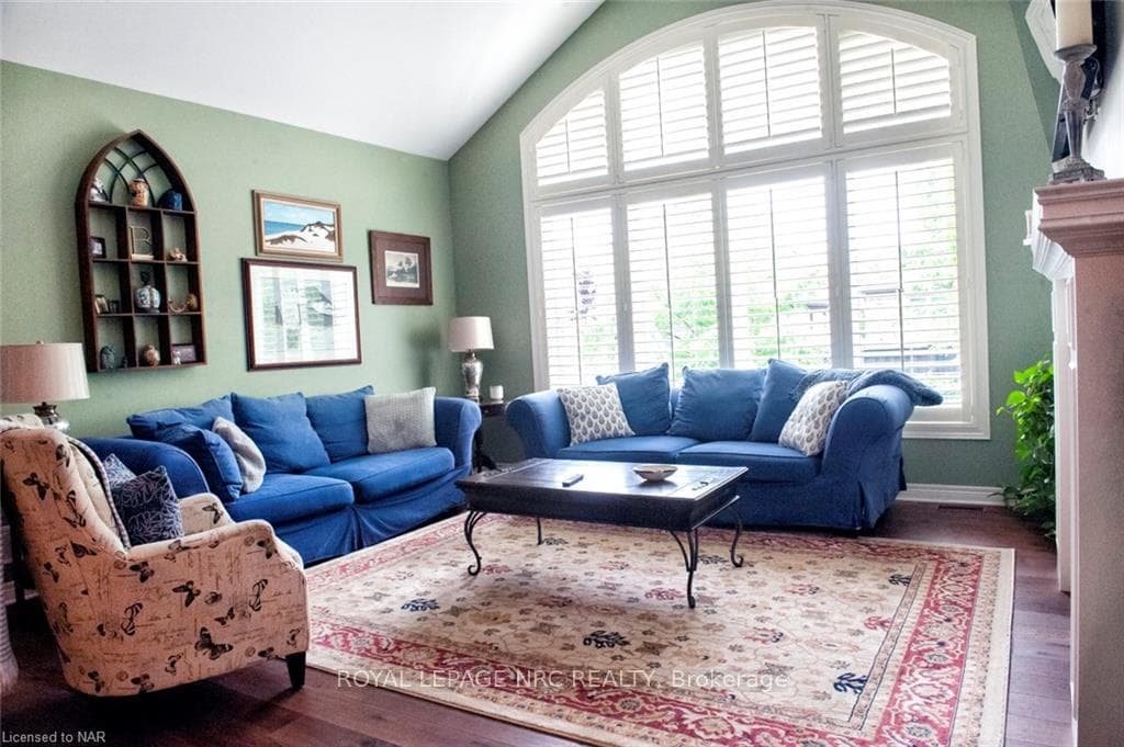 Great room with cathedral ceiling