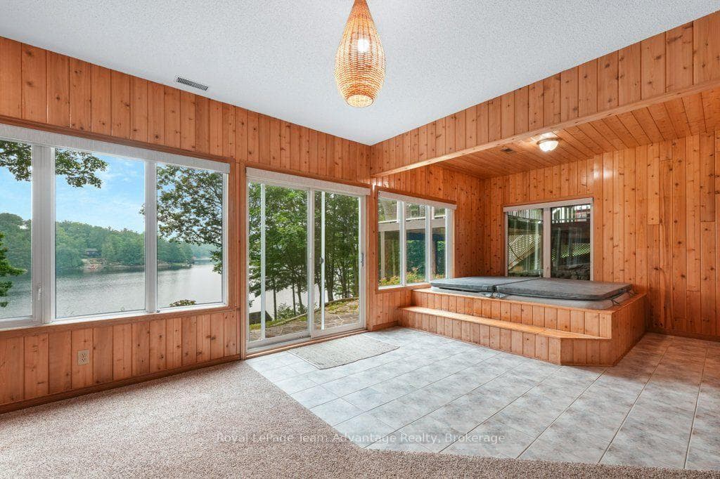 Lower level family room with walk out