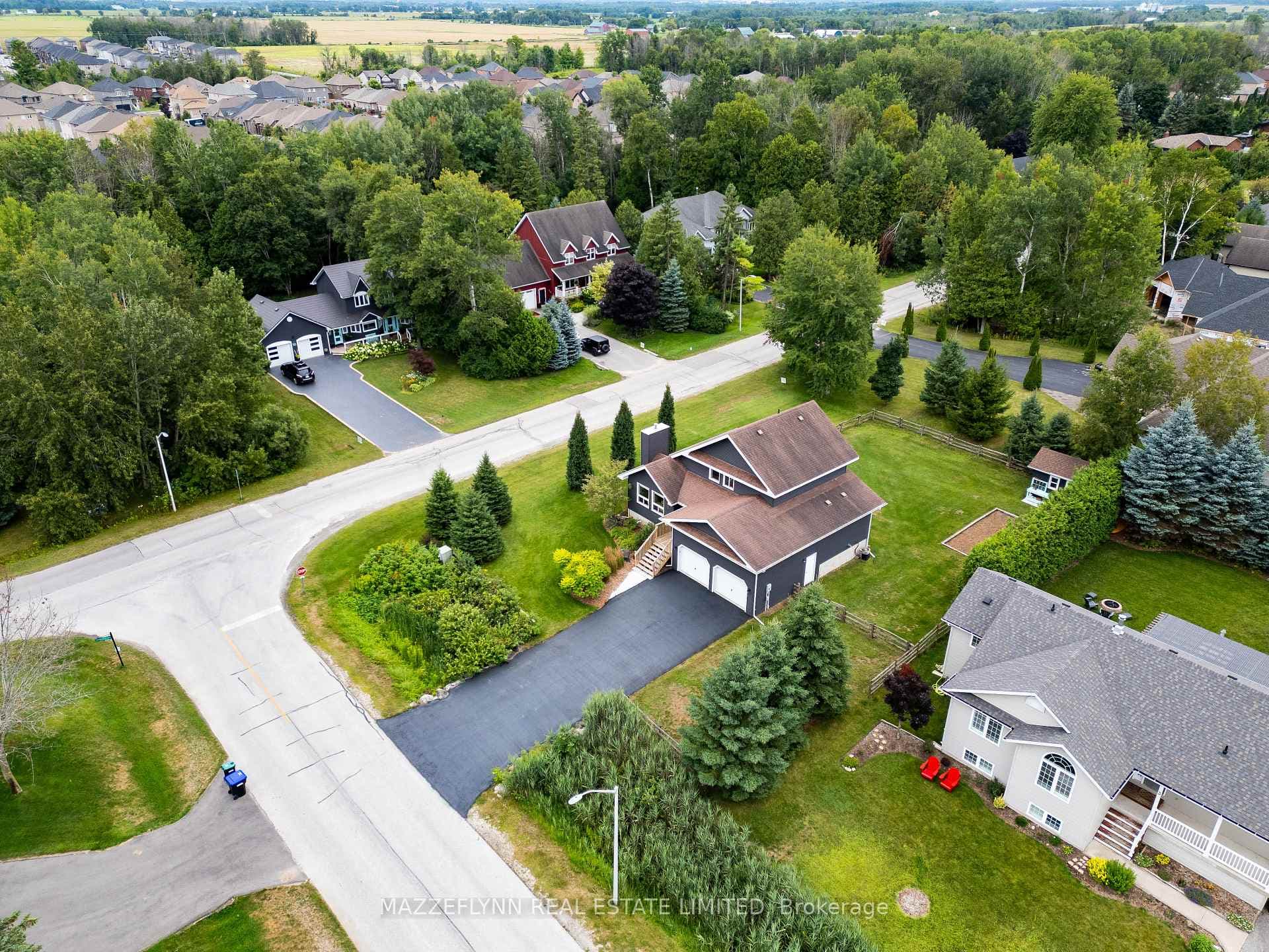 Overview of Property on Corner Lot