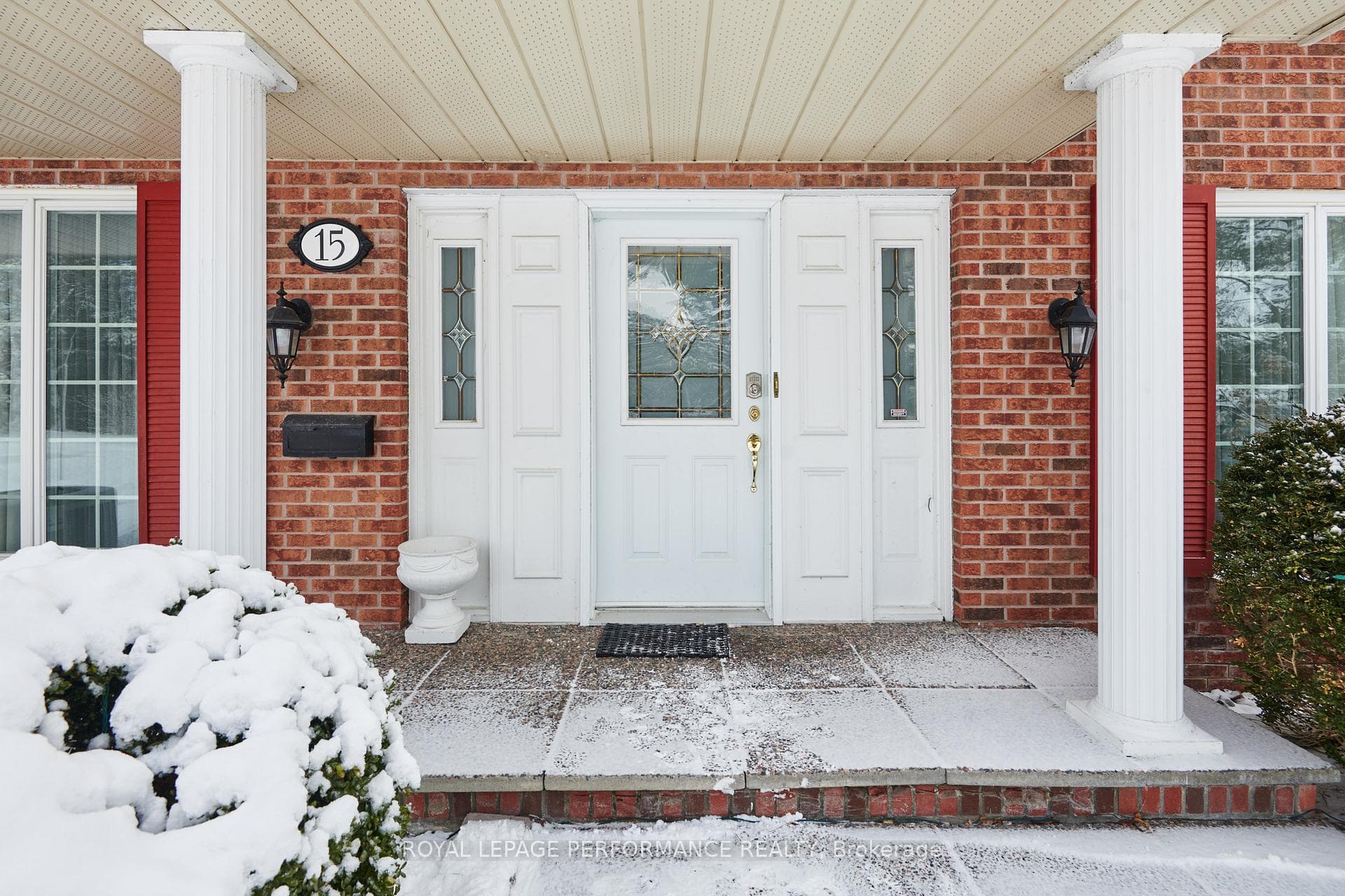 An inviting front entrance