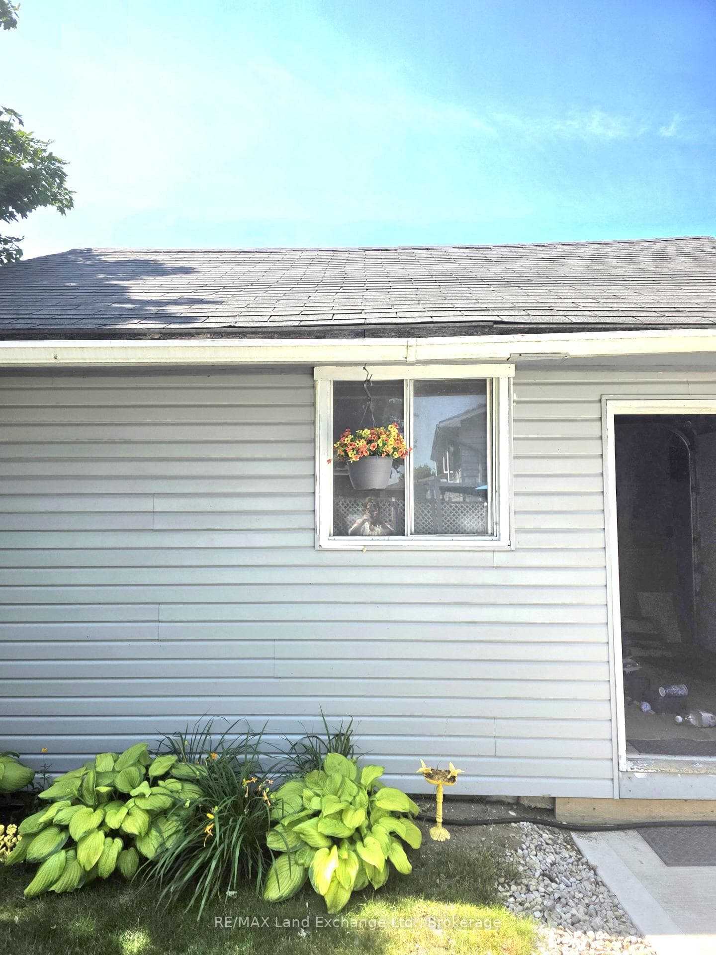 North side of garage