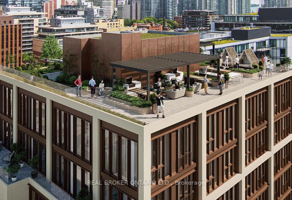 Skyline view of Rooftop Terrace -rendering