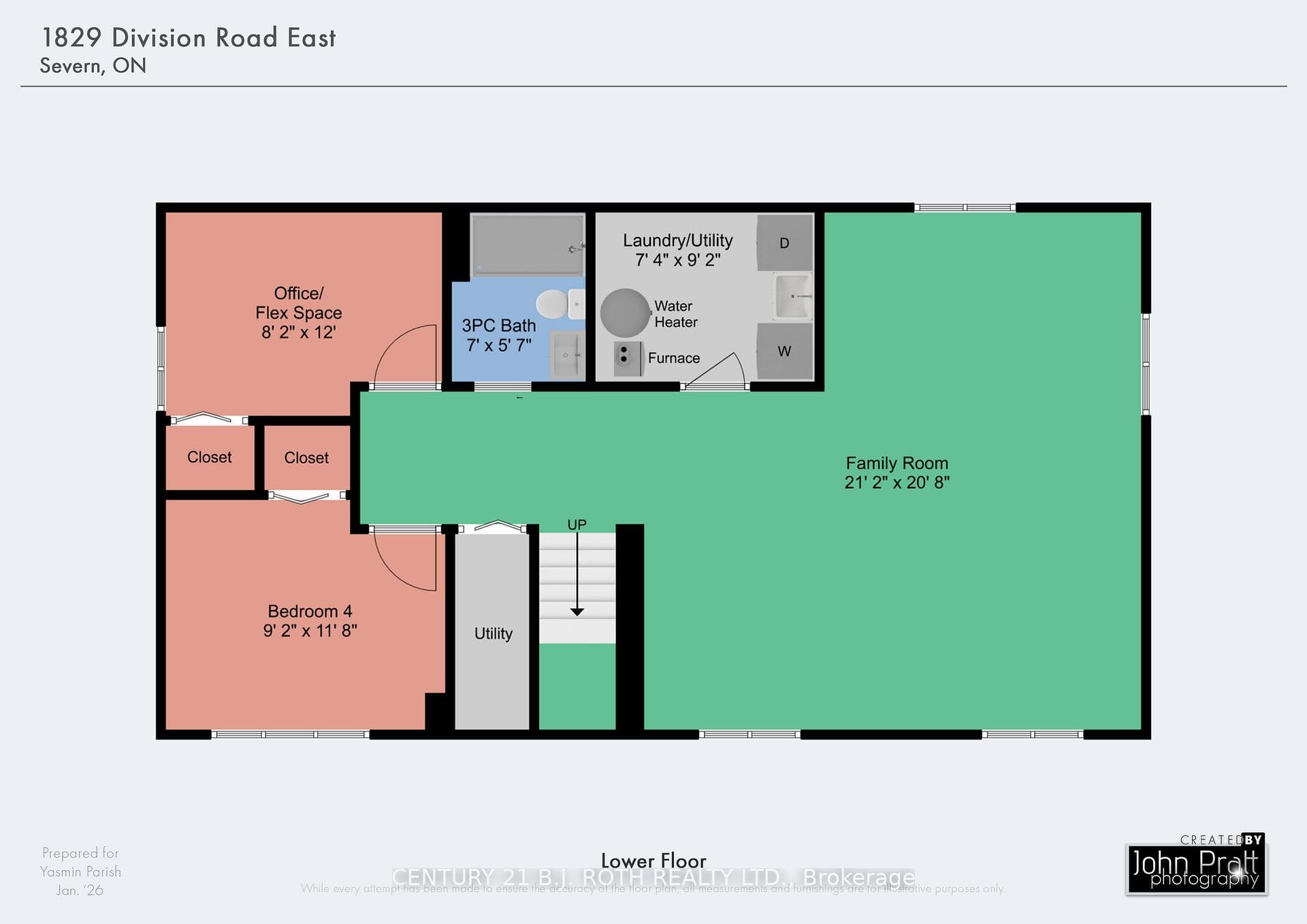 Lower level floor plan
