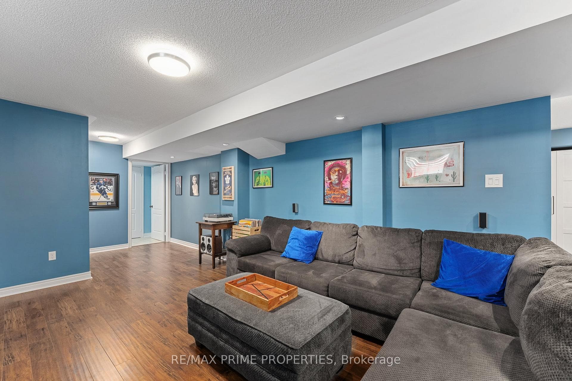 Recreation room in basement