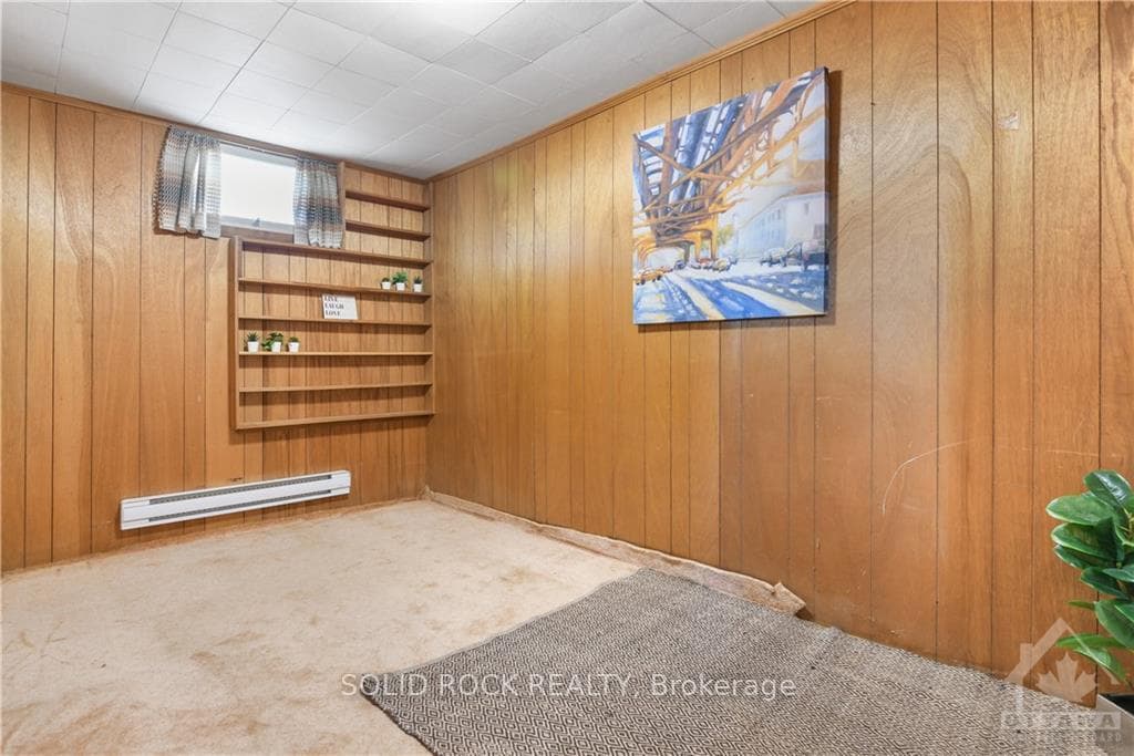 Large den on lower level with laundry closet at on