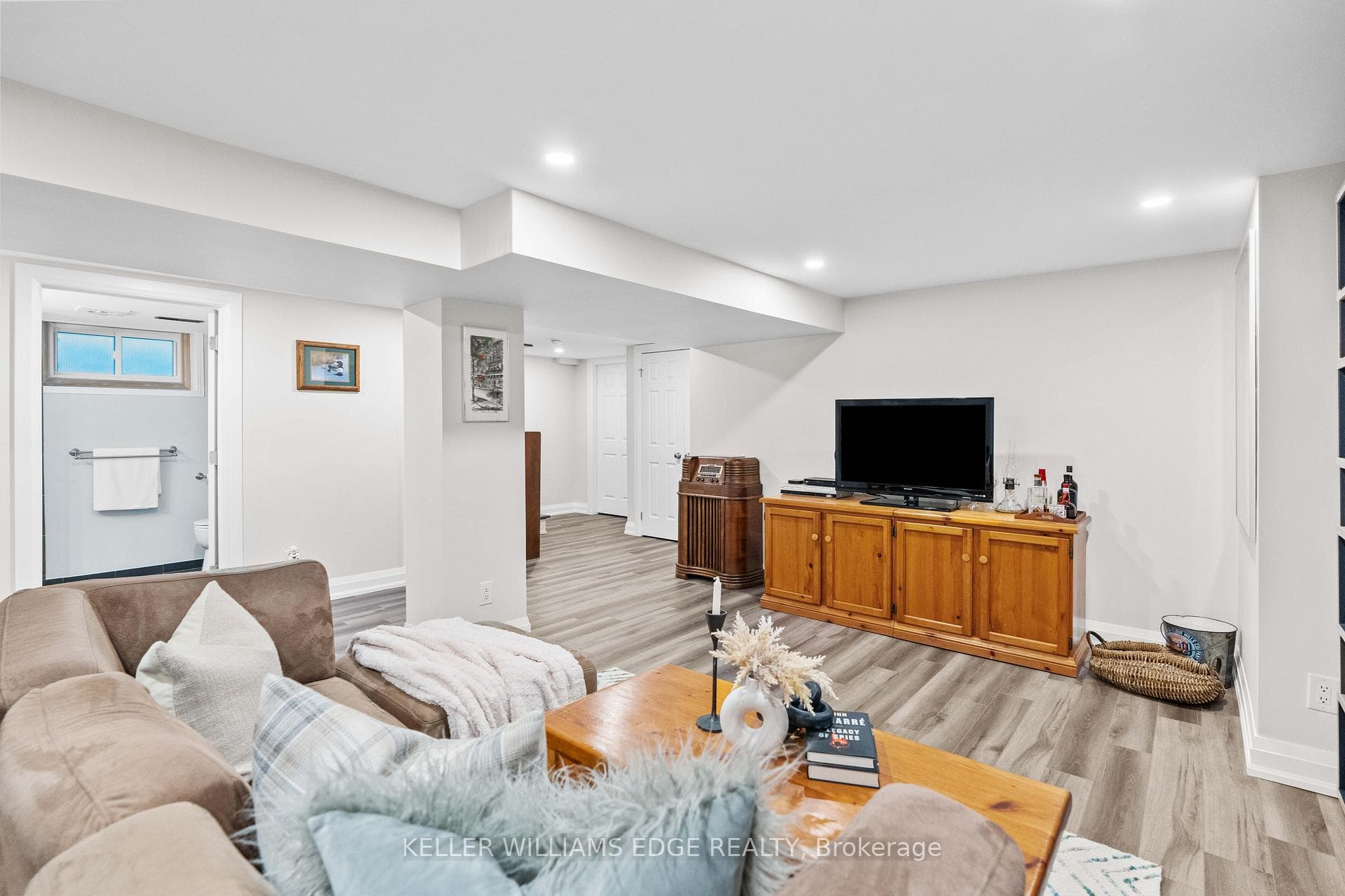 Renovated basement rec room