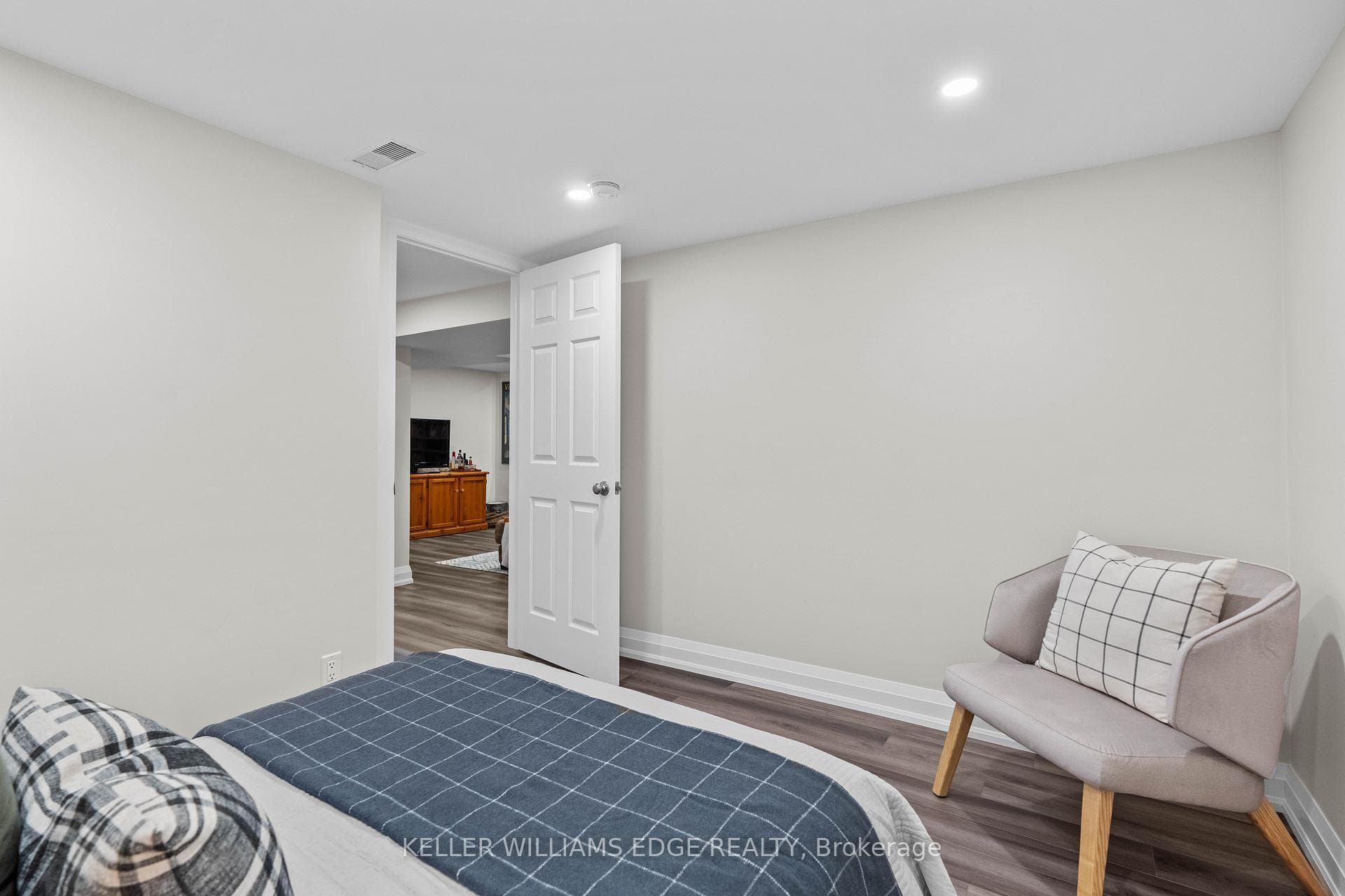 Renovated basement with 4th bedroom