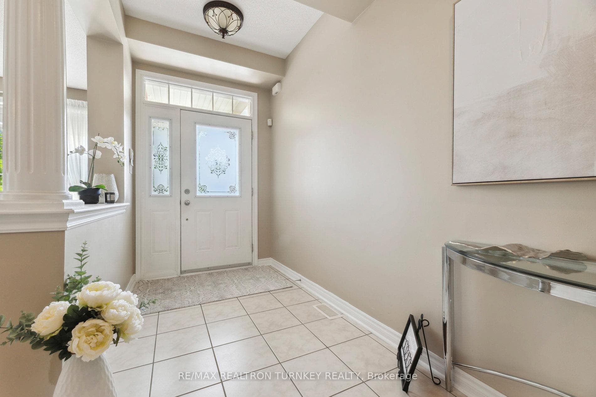 Bright front entrance