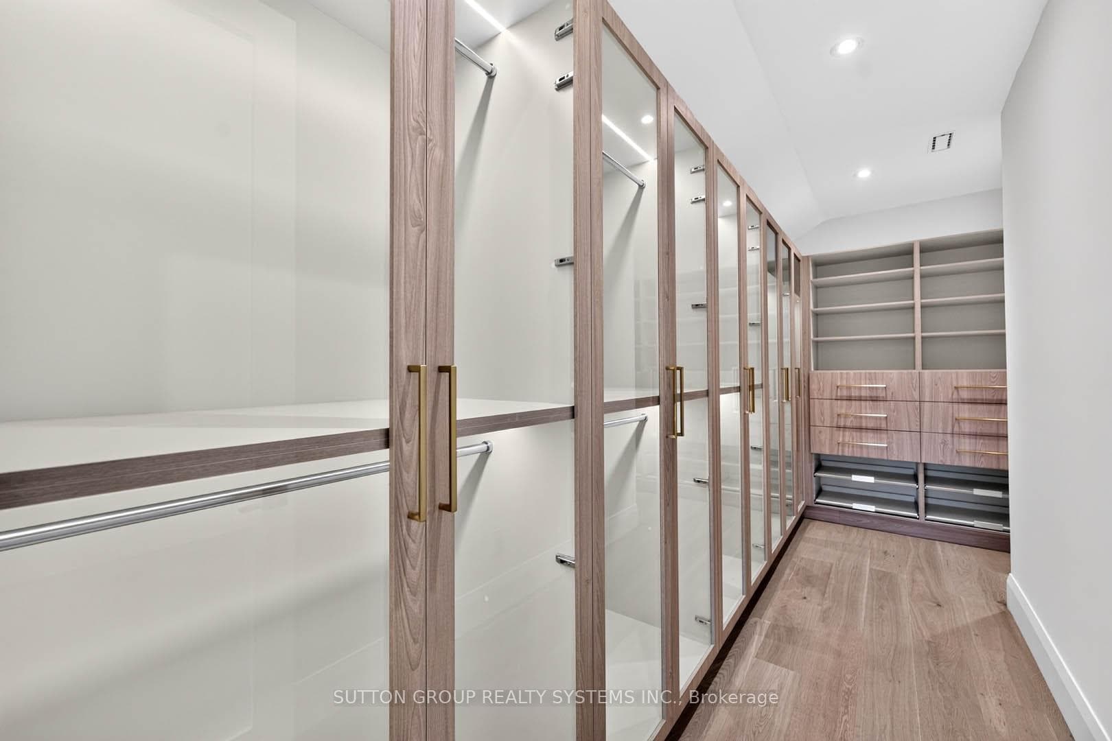 Walk-in closet in primary bdr.