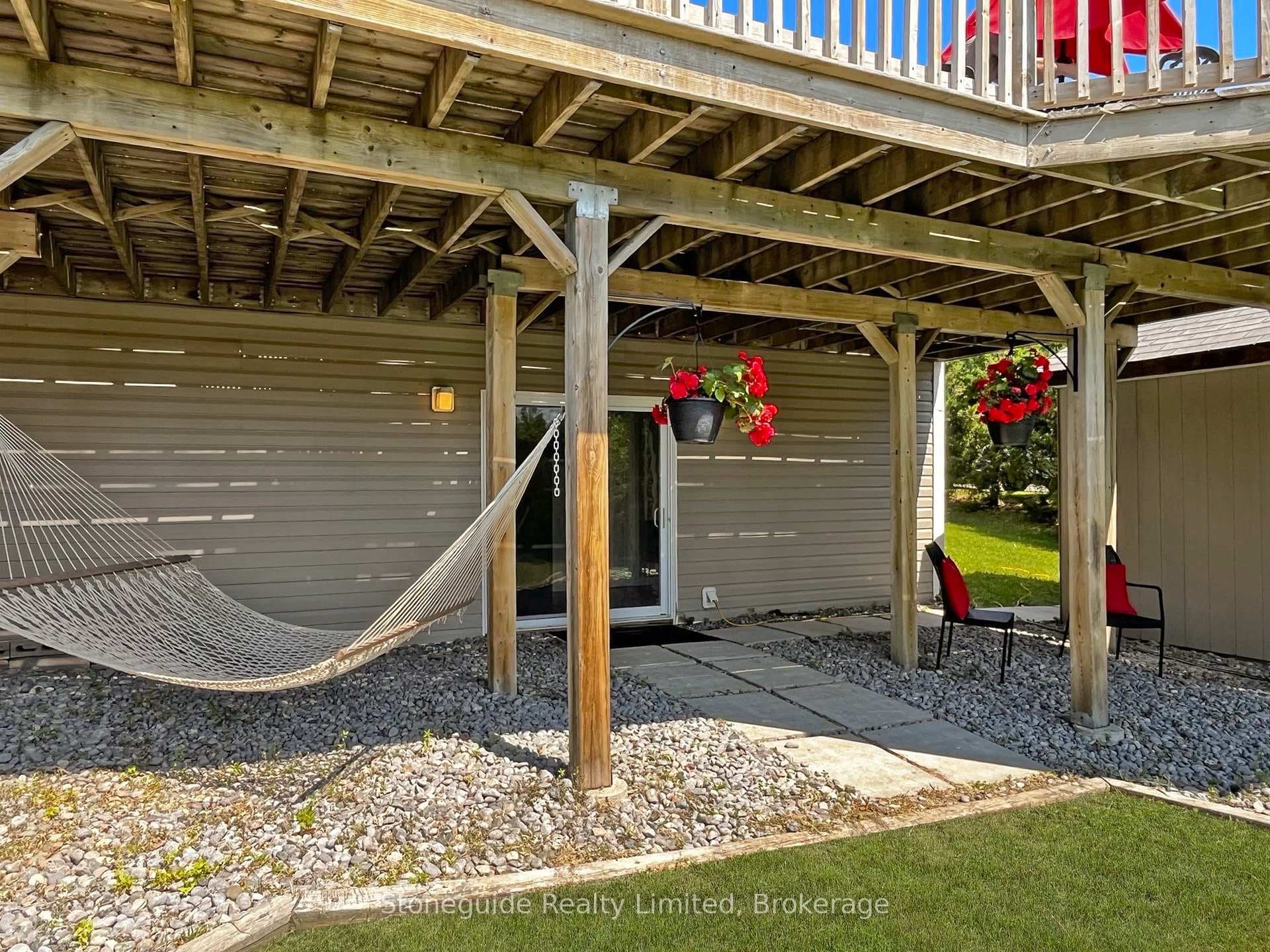 Walk Out to Covered area beneath deck