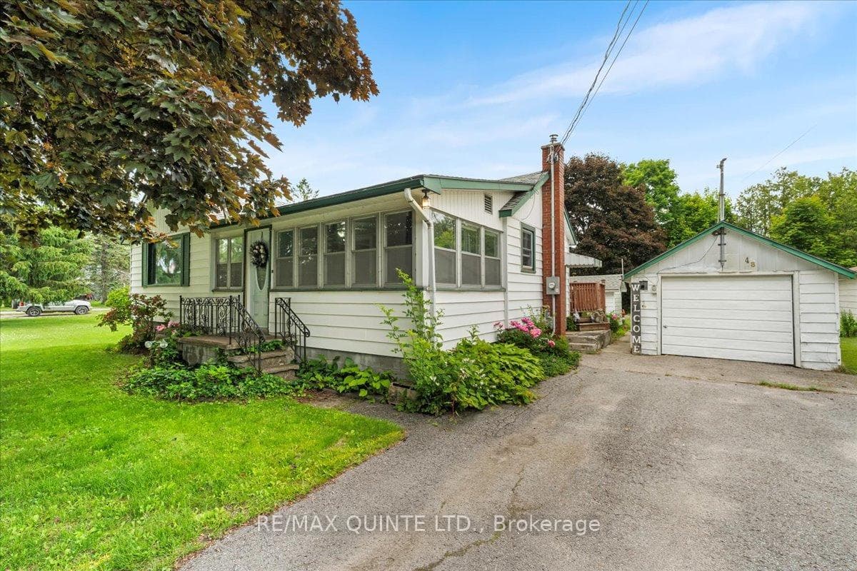 Front of house and garage