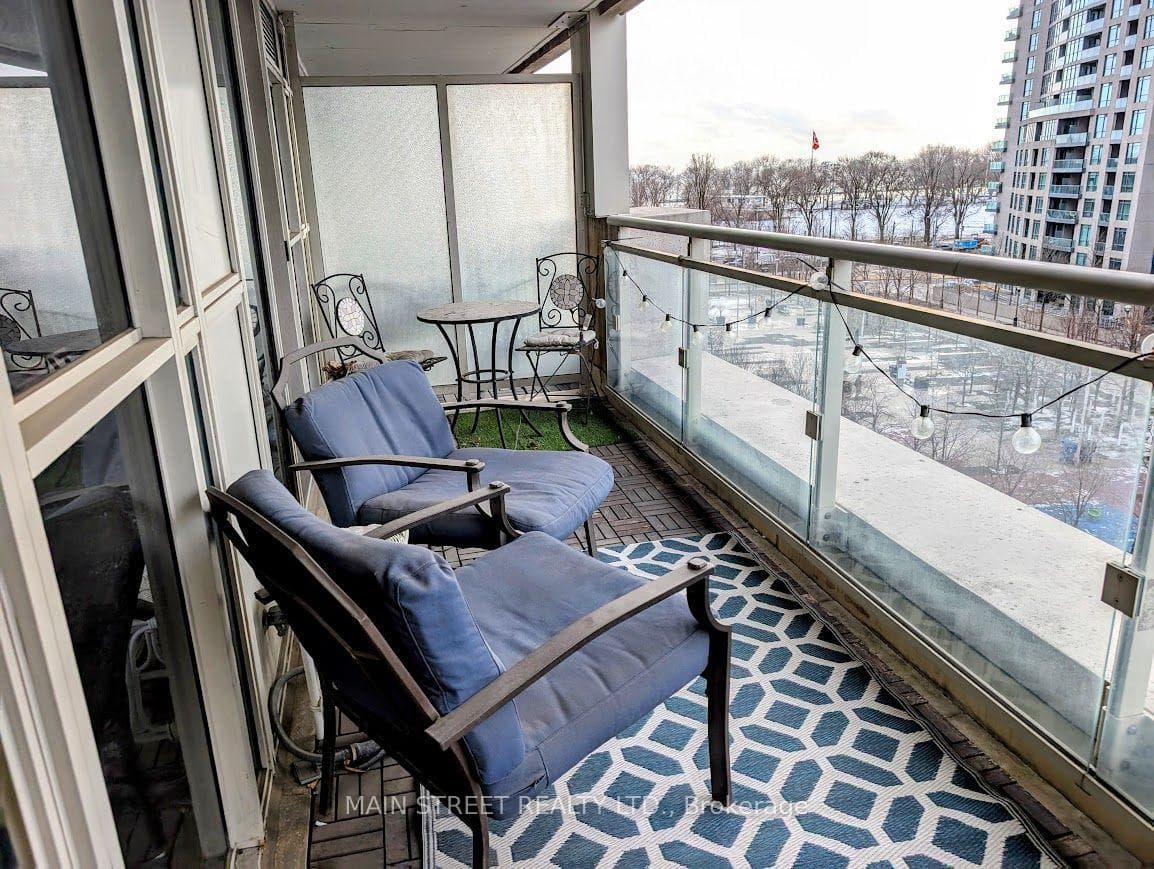 Huge balcony. View to the lake
