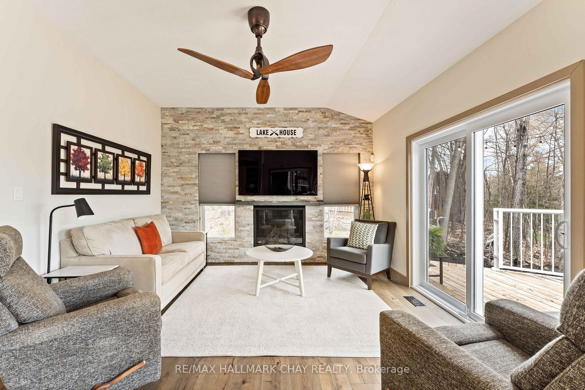Family Room - Gas Fireplace, Walk-out to Huge Deck