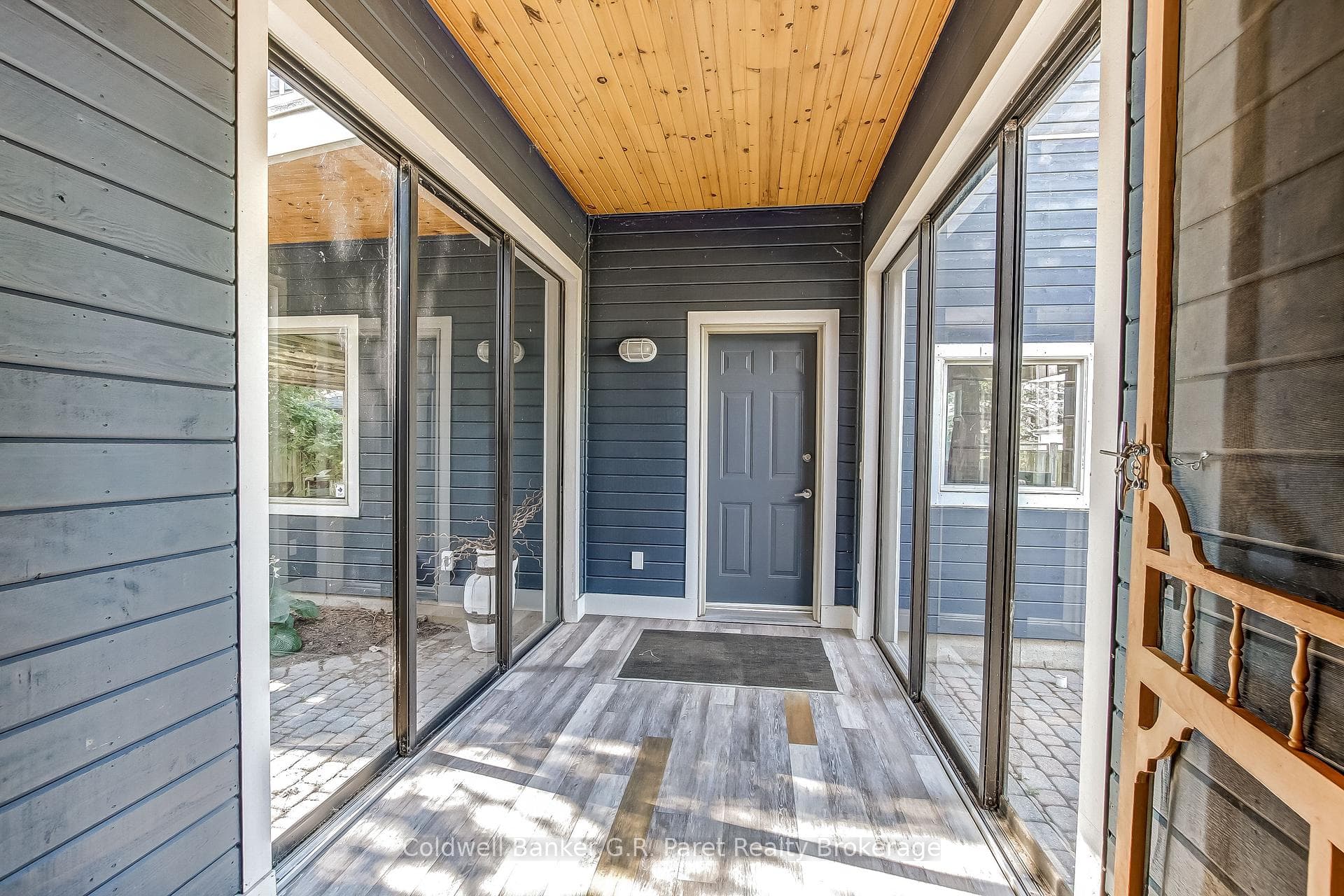 Garage breezeway.