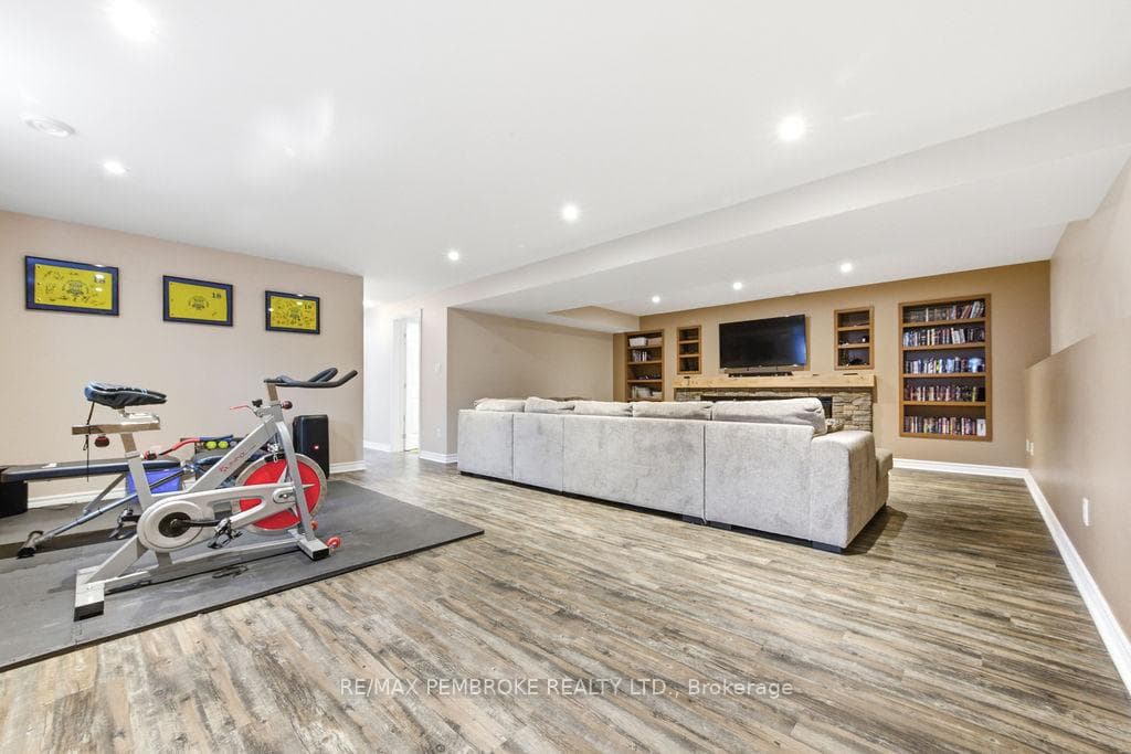 Lower level recreation room.
