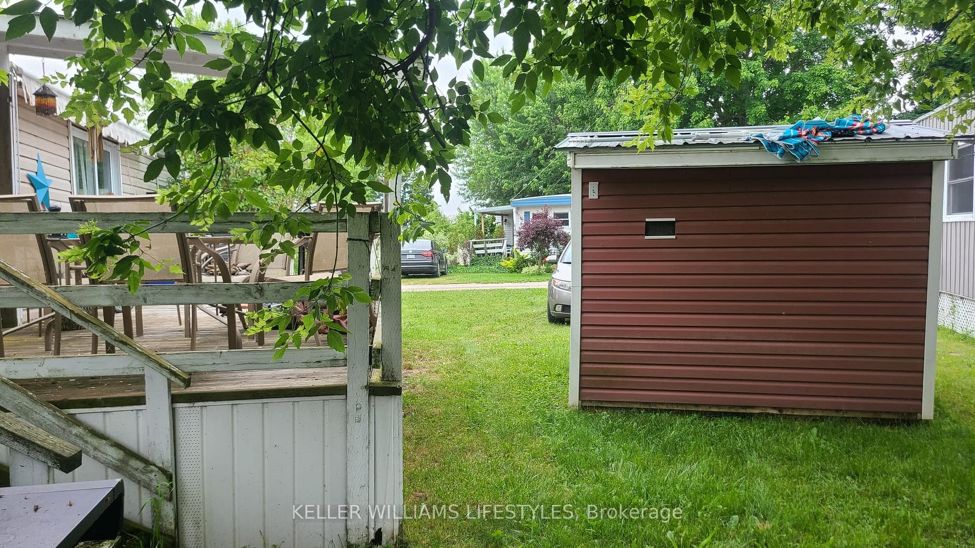 Deck and garden shed