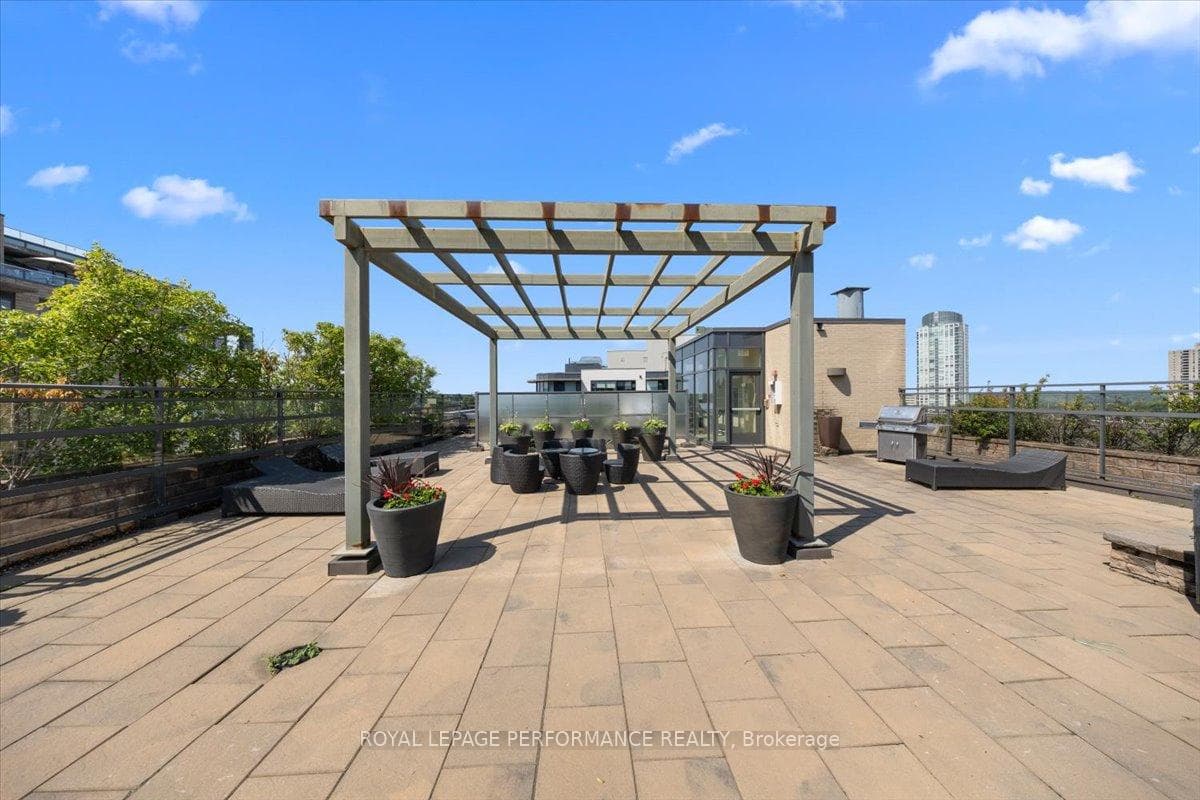 Rooftop patio with barbecue