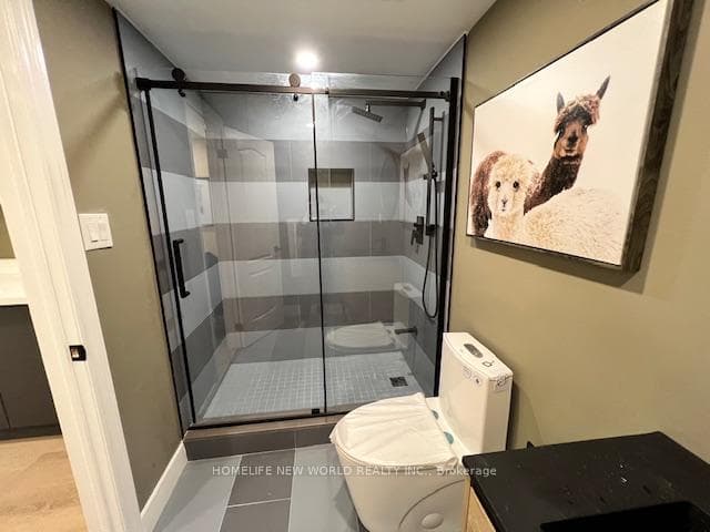 Full Size Shower Stall in Basement