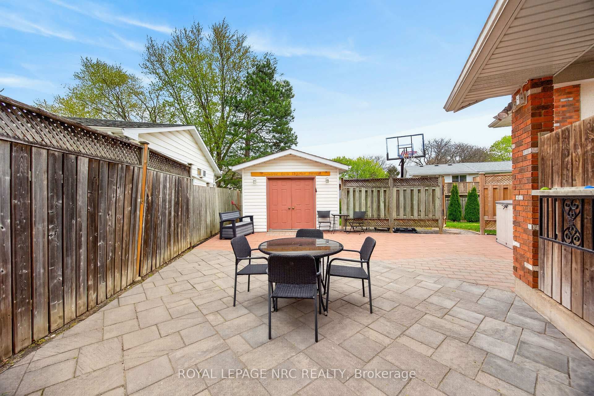 Patio area and front of detached home office