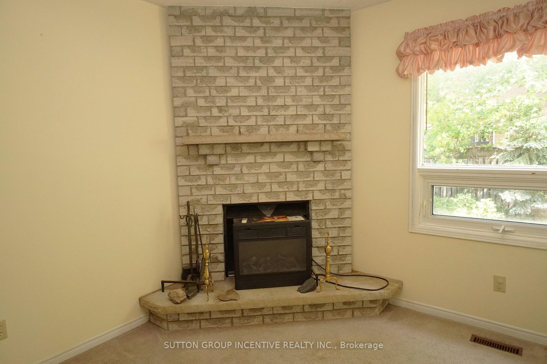 gas fireplace in family room