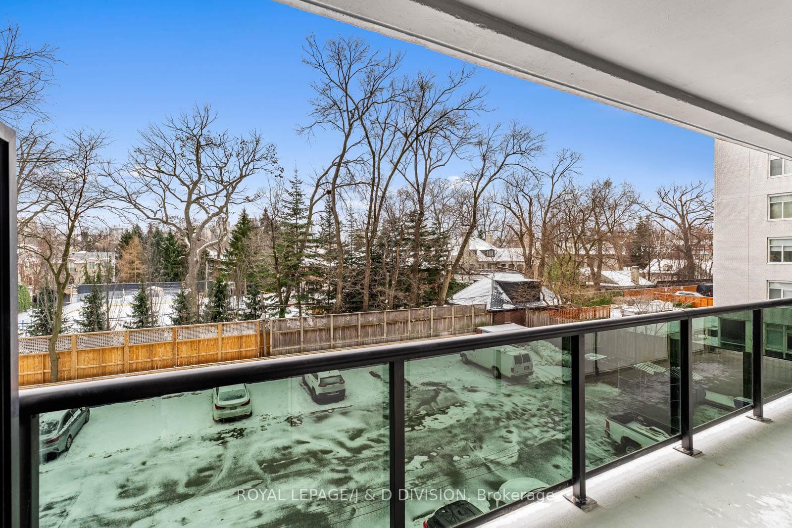 Balcony overlooking Parking Lot