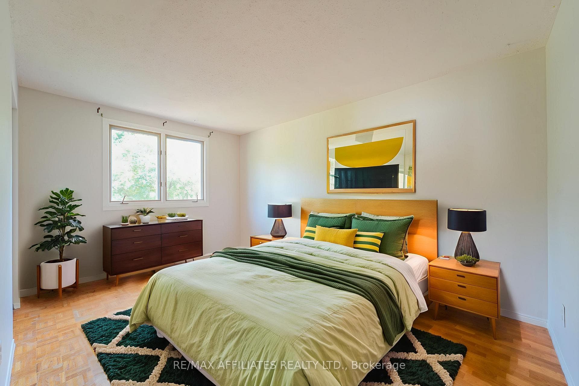 Virtually staged Primary Bedroom