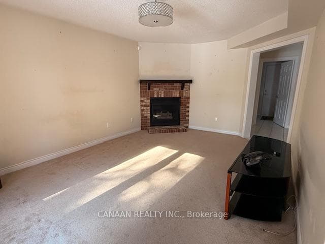 Brick fireplace