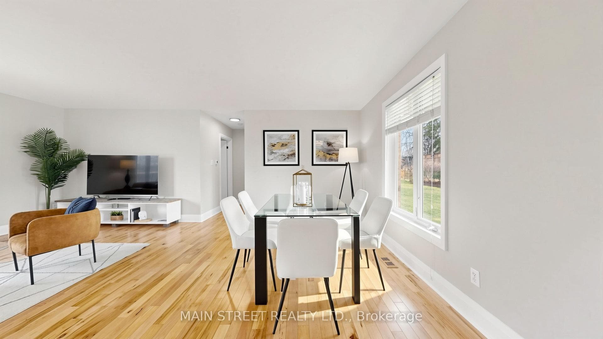 Dining combined with living and sitting areas