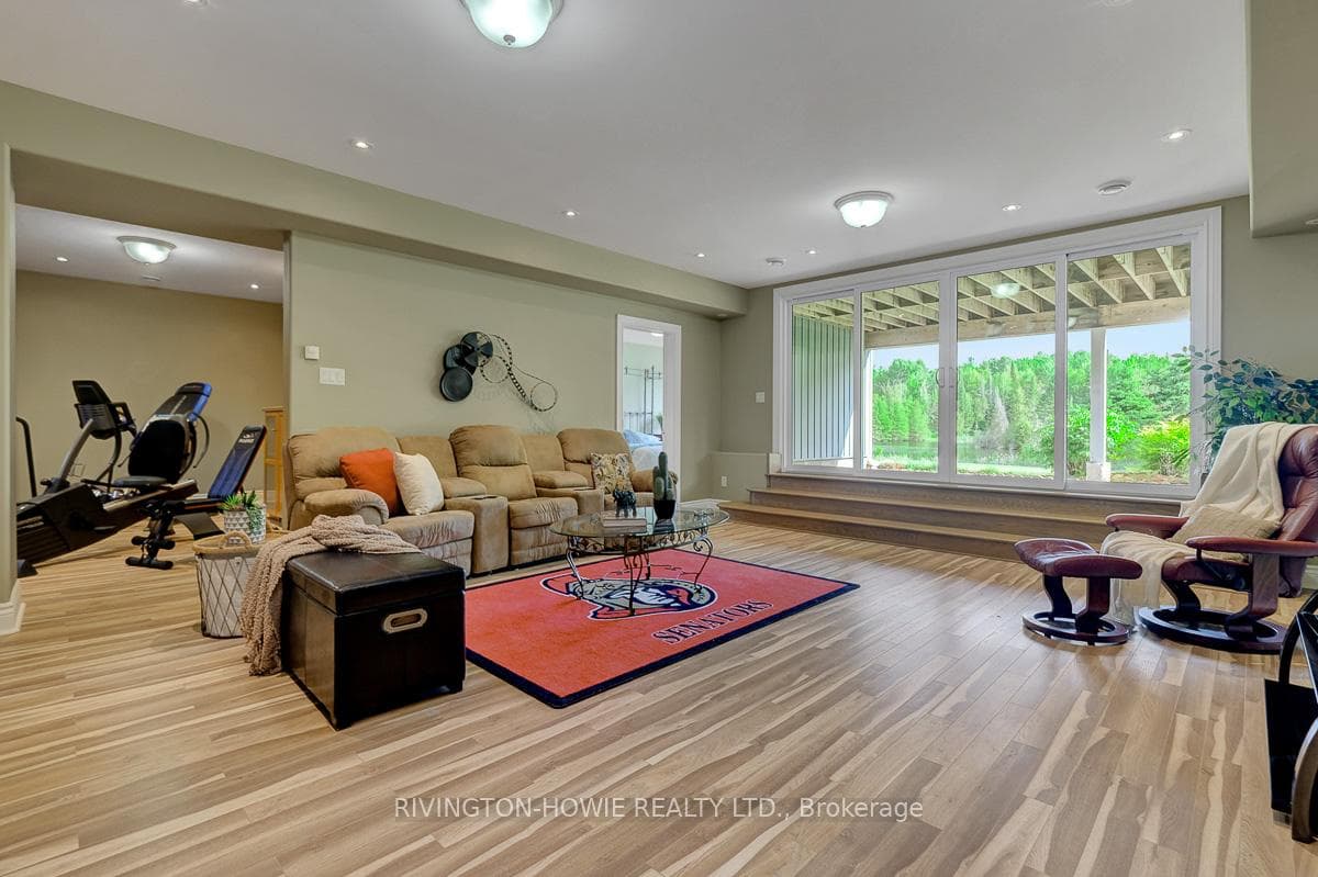 Plenty of recreation space with walkout patio door