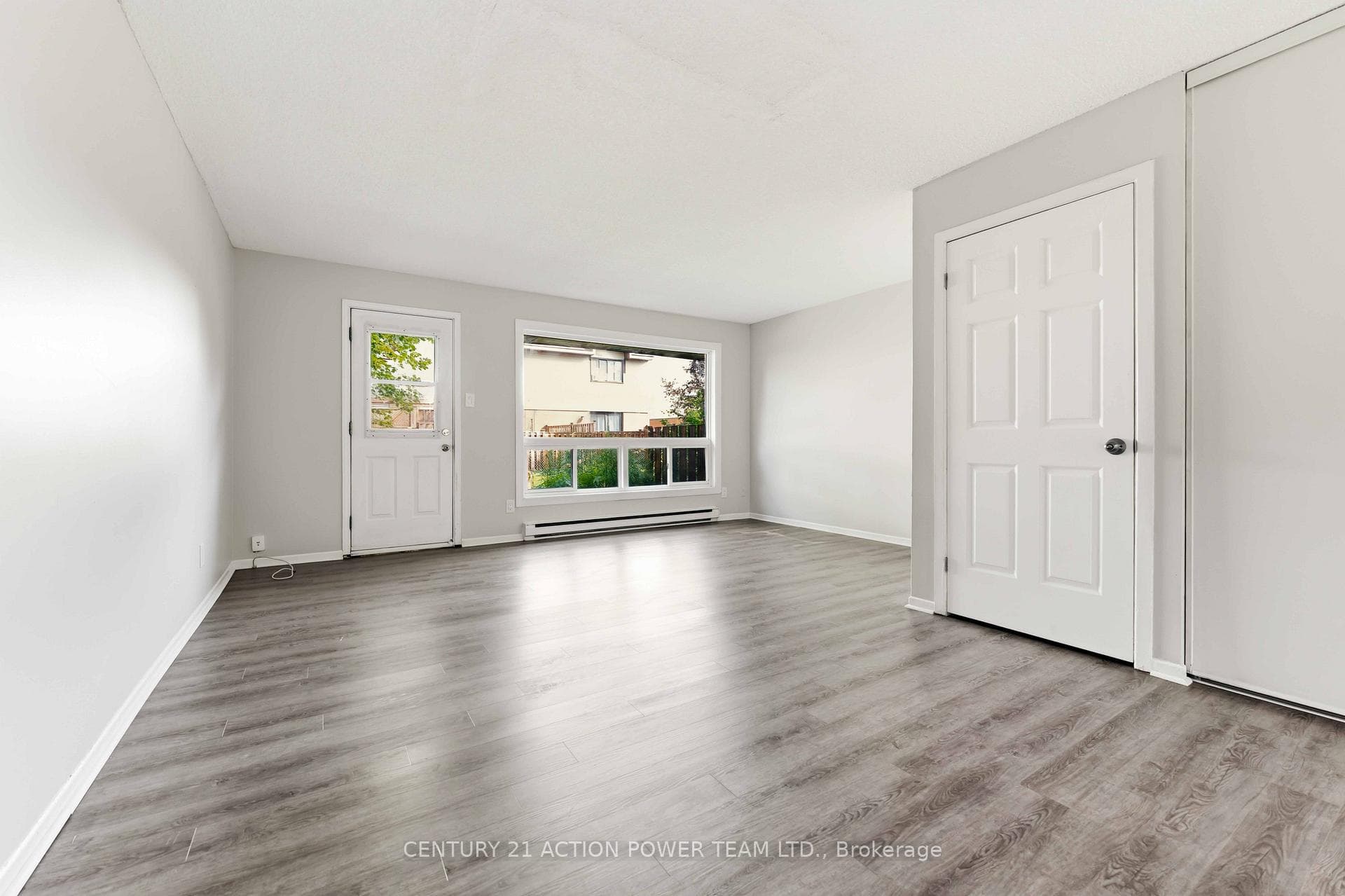 L-shaped living, dining