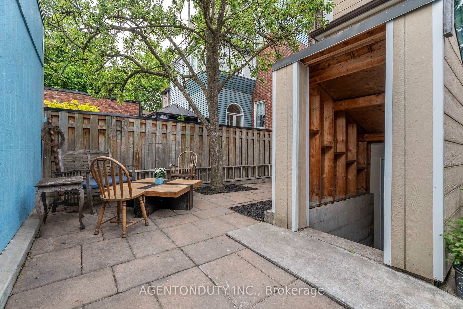 Backyard / Entrance to Basement
