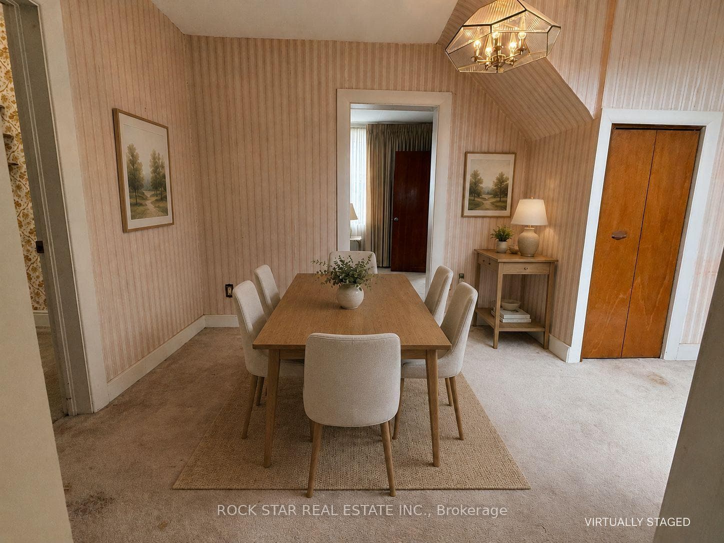 Virtually Staged dining room