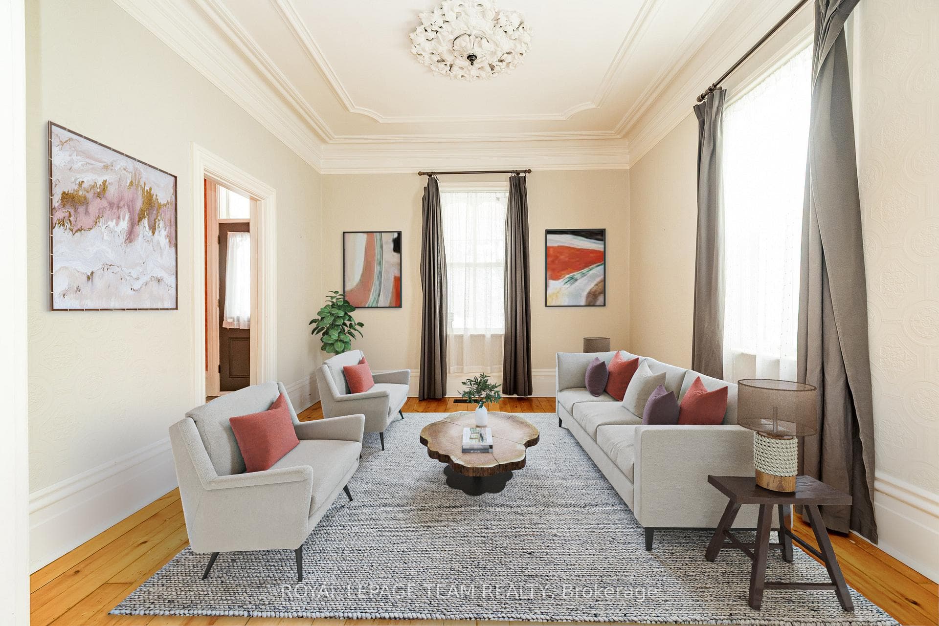 Virtually Staged Living Room
