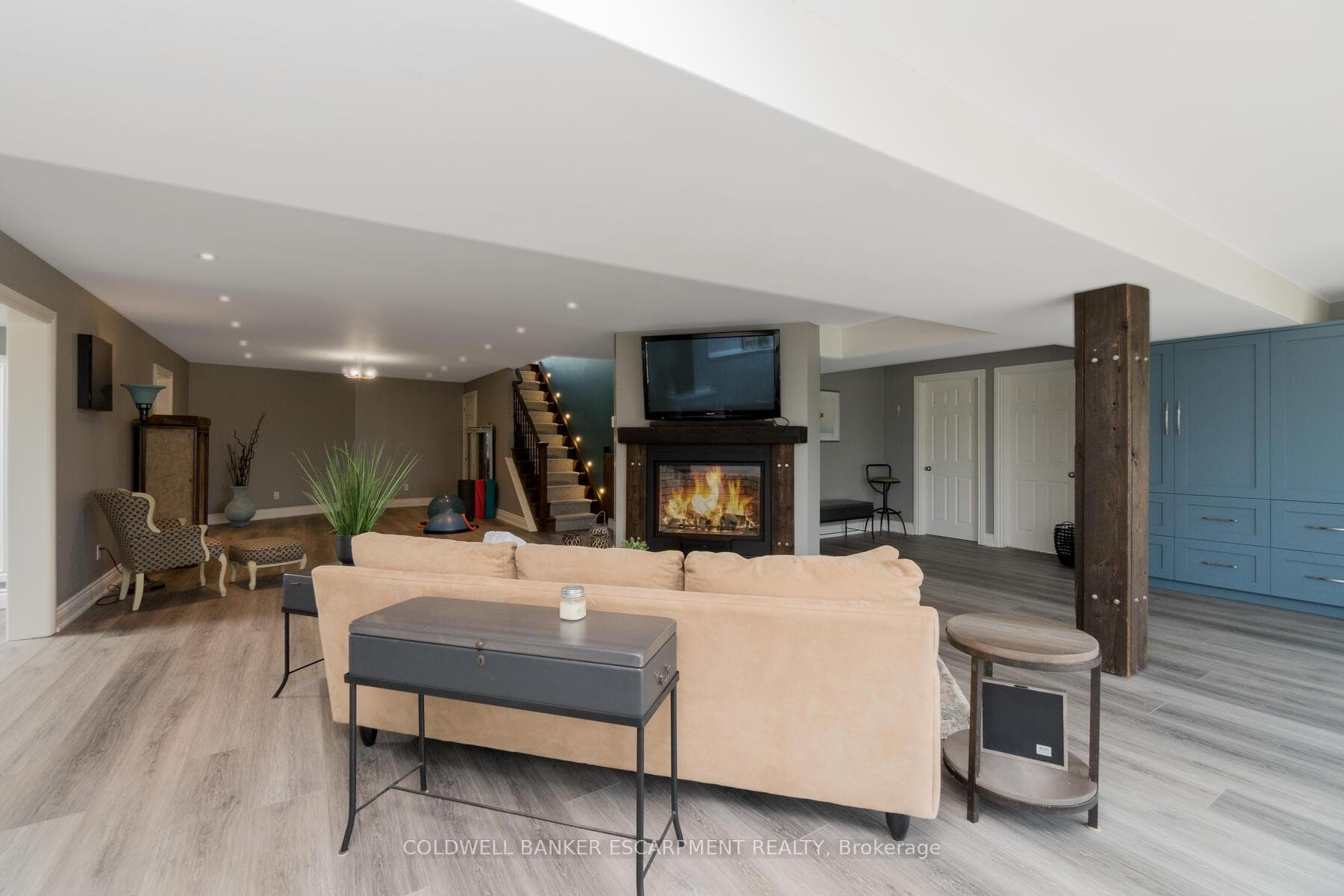 Cozy fireplace