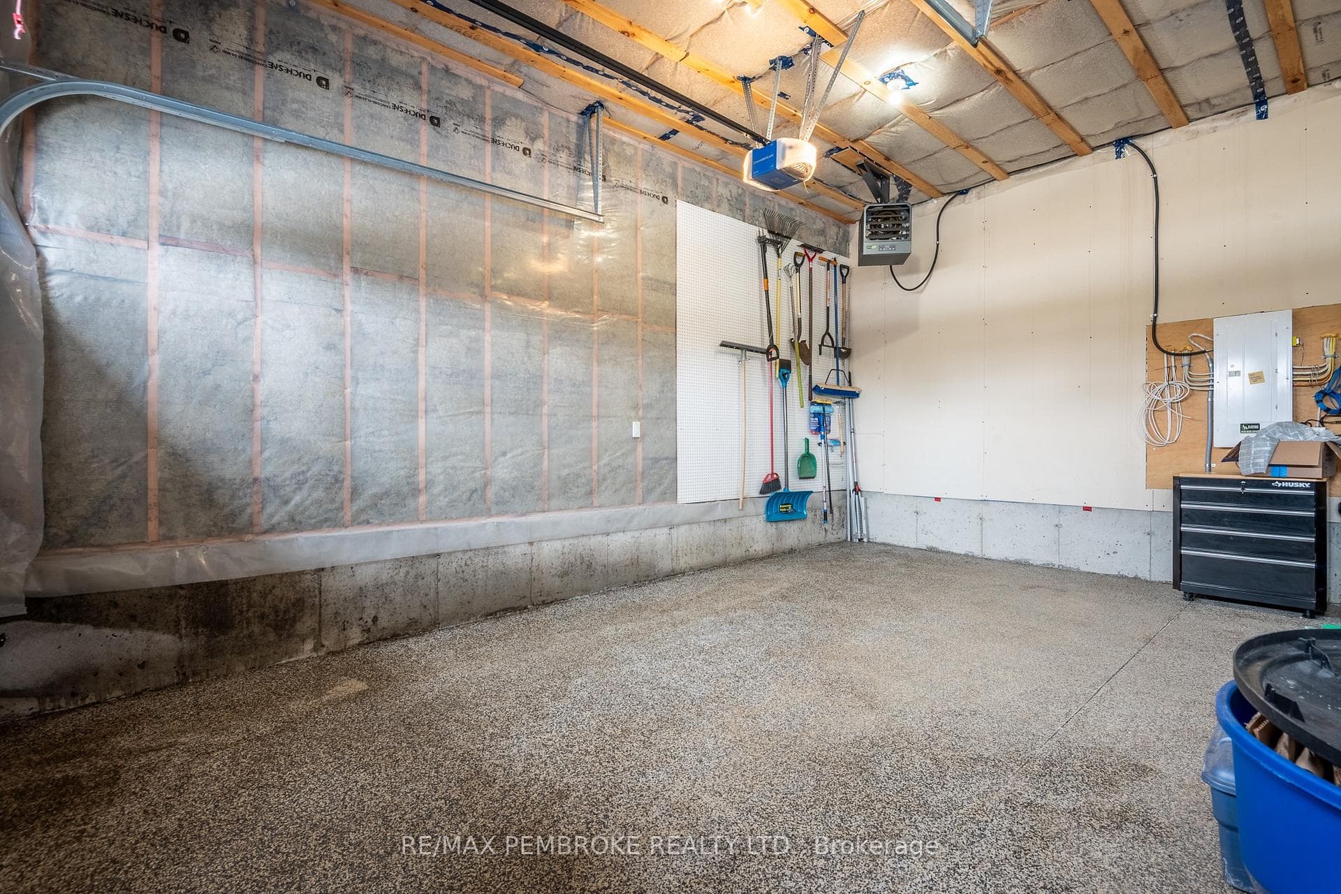 Garage insulated and heated