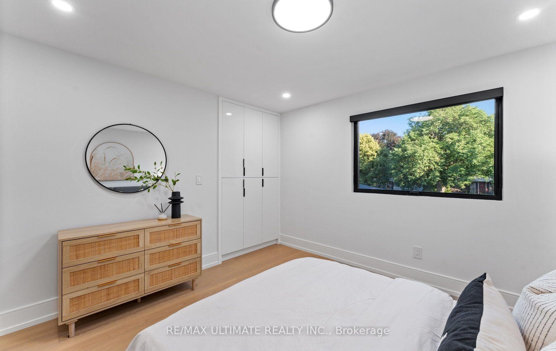 Bedroom with built-in closet