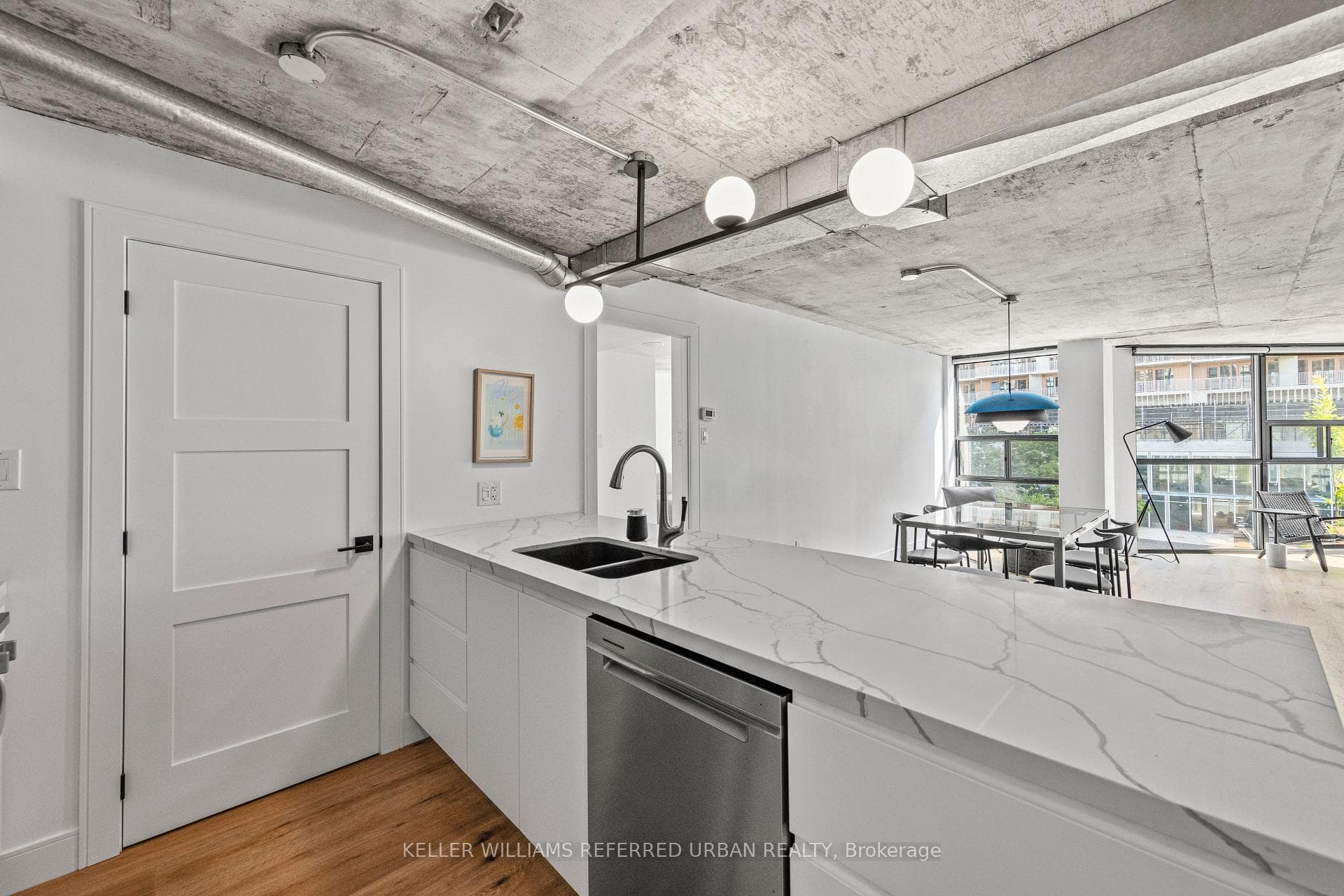Open Concept Kitchen with Quartz Counters
