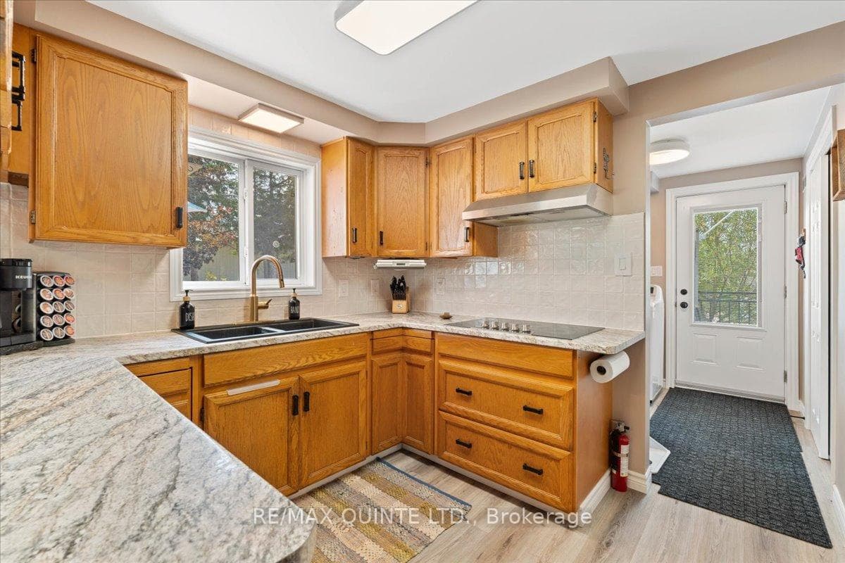 very nice updated kitchen with great backyard view