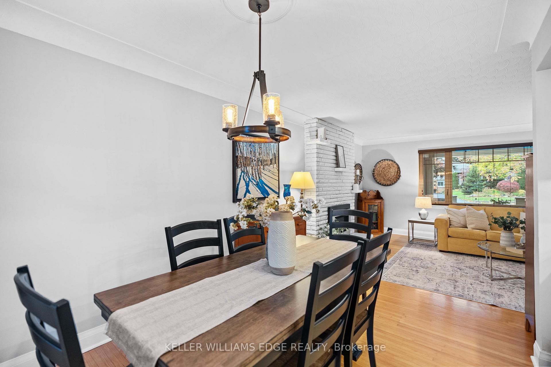 Dining room opening to living room