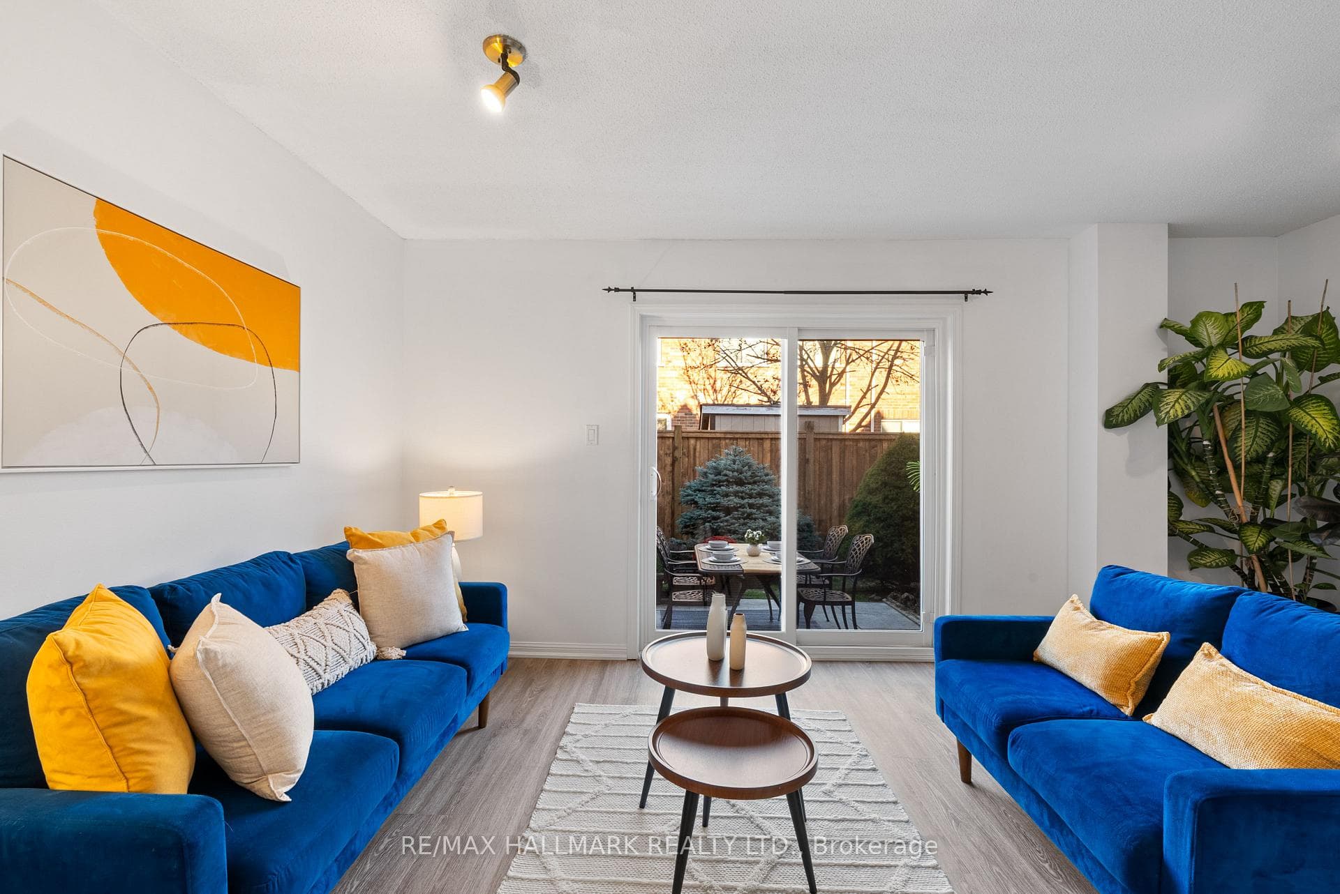 Ground level family room with w/o to yard