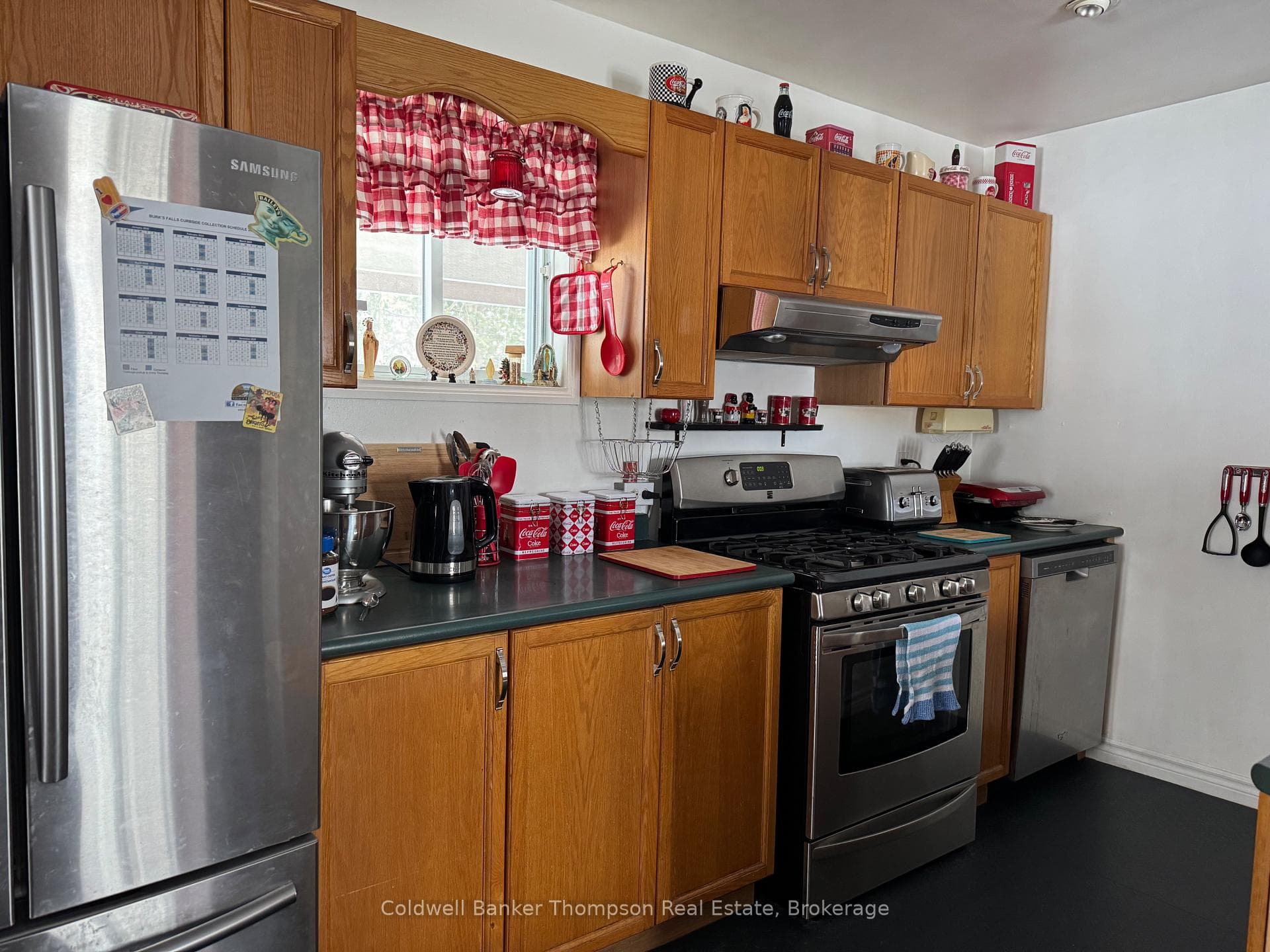 Kitchen with gas stove